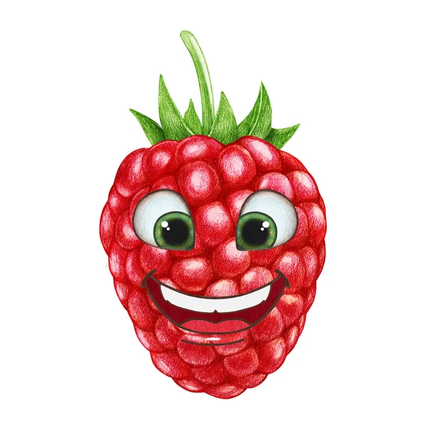 Vicces kézzel rajzolt gyümölcs — Stock Fotó