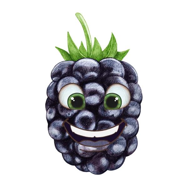 Vicces kézzel rajzolt gyümölcs — Stock Fotó