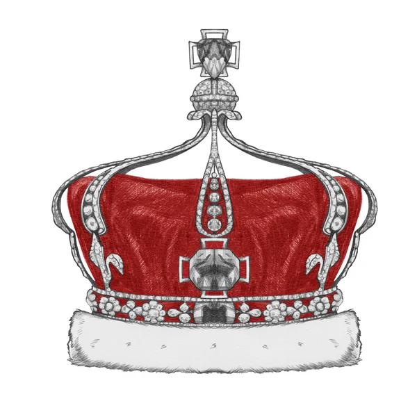 Original drawing of Crown — Stock Photo, Image