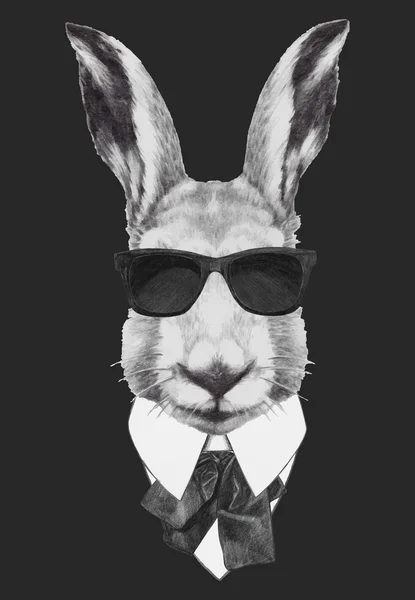 Módní ilustrace králík — Stockový vektor