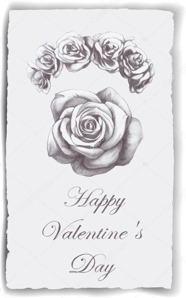 Valentine's Day card  with roses