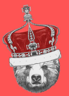 Ayı portresi ile taç