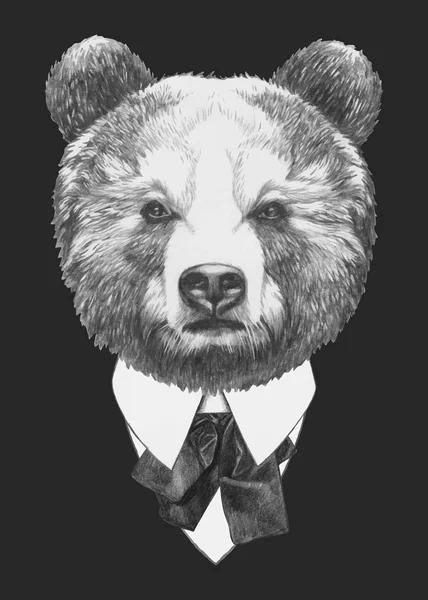 Mode Illustration des Bären — Stockvektor