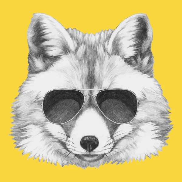 Renard original avec lunettes de soleil — Image vectorielle