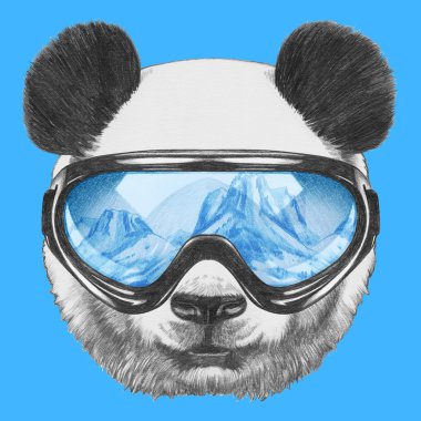 Panda ile Kayak koruyucu gözlük