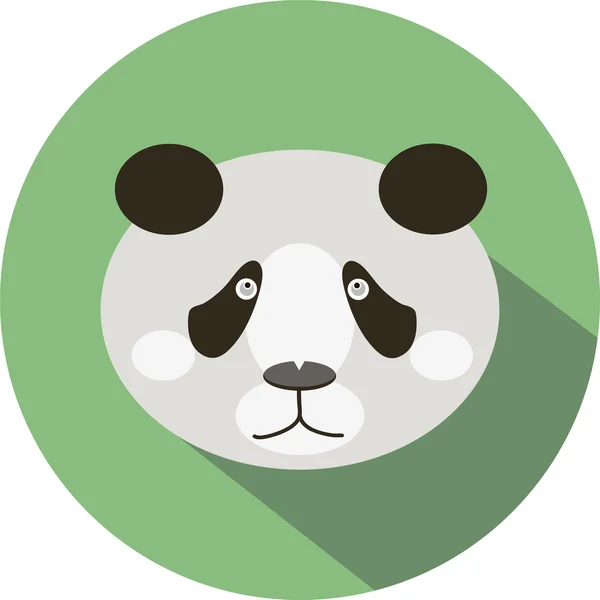 Panda ícone plano — Vetor de Stock