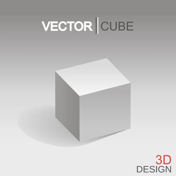 3D weißer Vektorwürfel — Stockvektor
