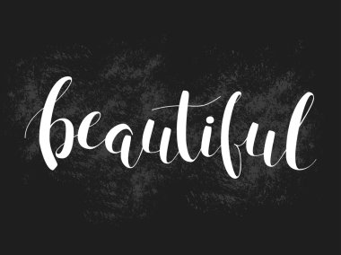 Güzel siyah kara tahta harflerle