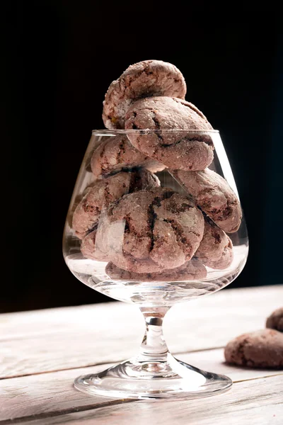 Ízletes sült csokoládé cookie-k — Stock Fotó