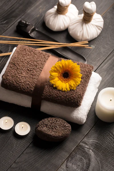 SPA still life with towels — Stock Photo, Image