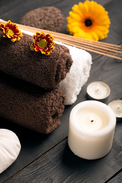 SPA still life with towels — Stock Photo, Image