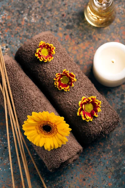 SPA still life with towels — Stock Photo, Image