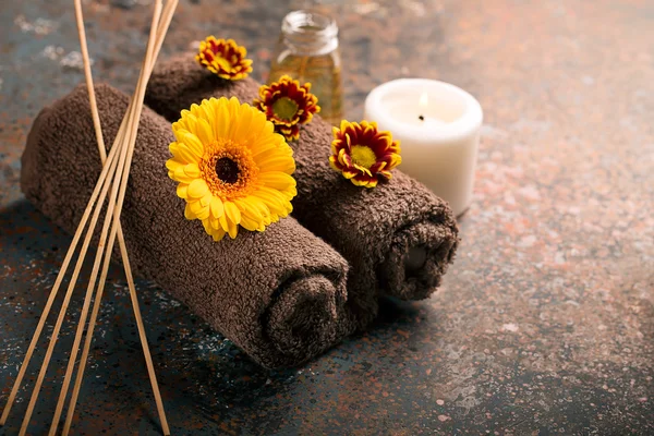 Spa stilleven met handdoek — Stockfoto