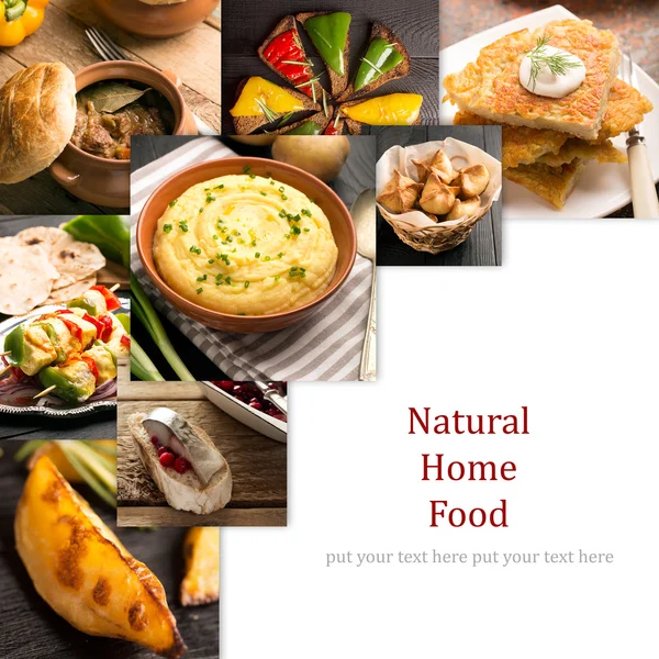 自然食品 (写真のコラージュ) — ストック写真
