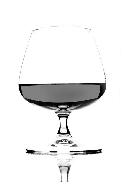 Glas av franska brandy — Stockfoto