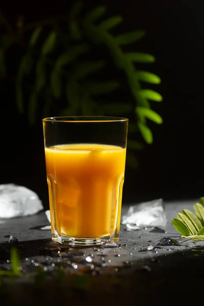 Ποτήρι πορτοκαλιού Citrus Δροσιστικό αναψυκτικό — Φωτογραφία Αρχείου