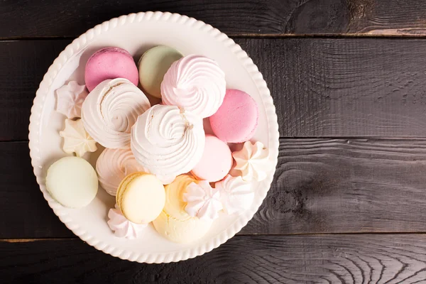 Macaron e altri dolciumi — Foto Stock