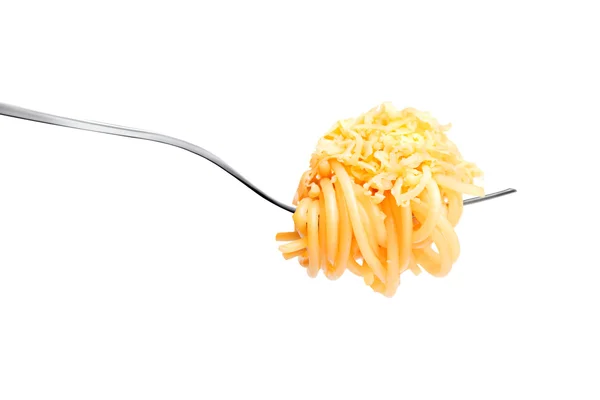 Spaghetty와 포크 — 스톡 사진