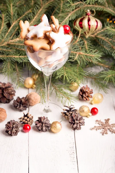 Verre de biscuits de Noël — Photo