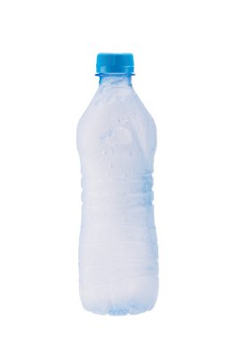 Buğulu plastik şişe donmuş su ile