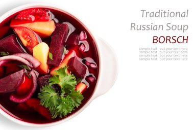 Rus geleneksel borsch çorbası