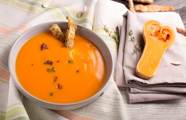 Delicious pumpkin soup puree — Stock Image Delicious pumpkin soup puree Stock Picture