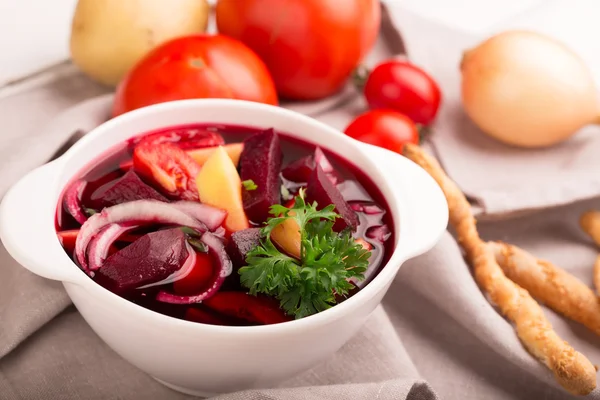 Russian traditional borsch — Stock Image Russian traditional borsch Stock Photo