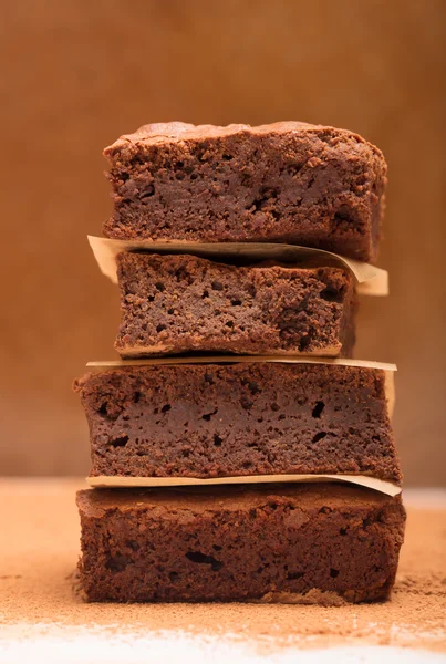 Mucchio di brownie — Foto Stock