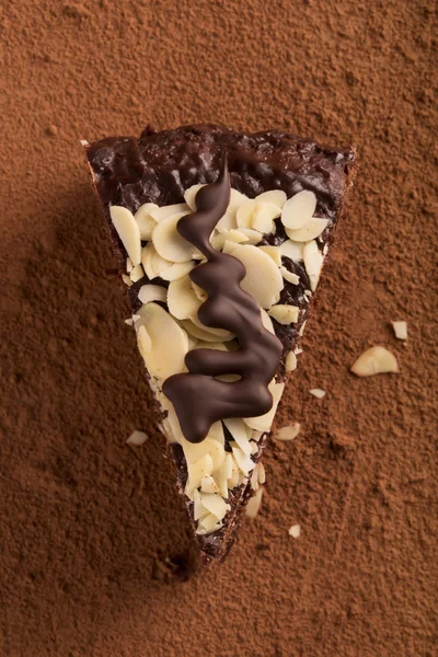 Pezzo di torta al cioccolato — Foto Stock