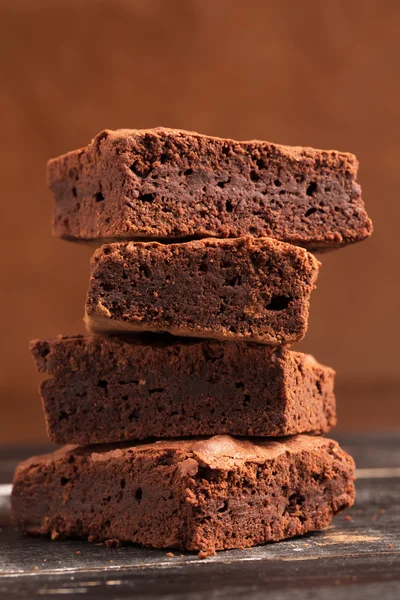 Tumpukan brownies kakao — Stok Foto