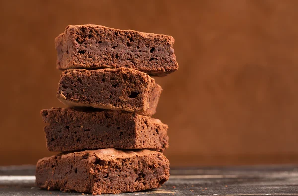 Mucchio di brownie al cacao — Foto Stock