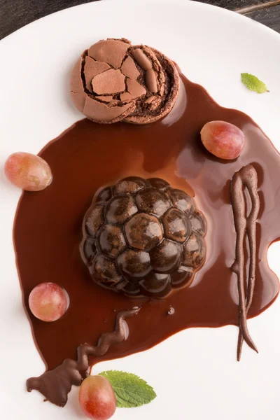 Sobremesas de chocolate colagem foto — Fotografia de Stock