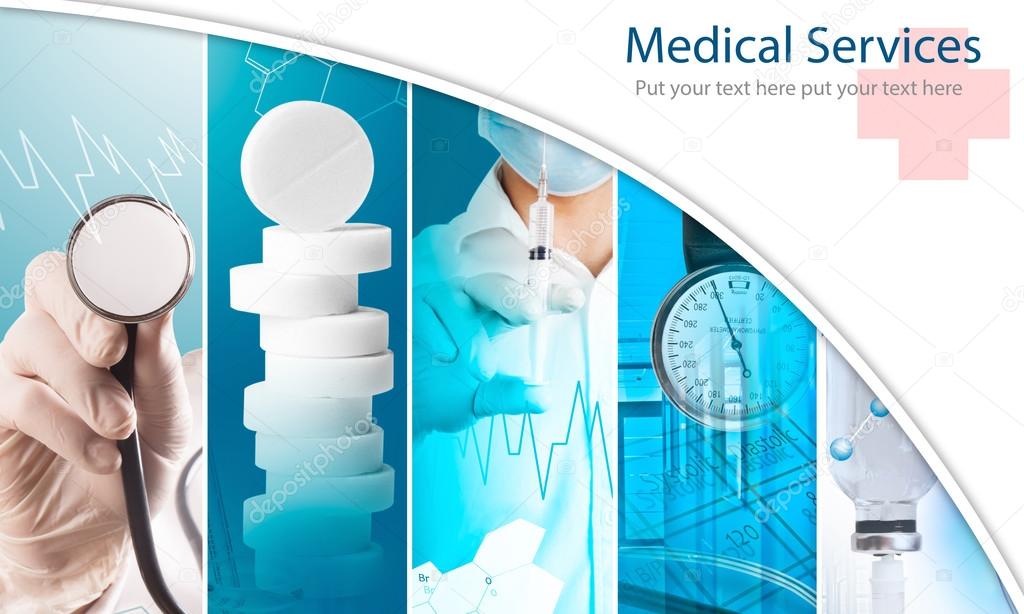 Medical services photo collage