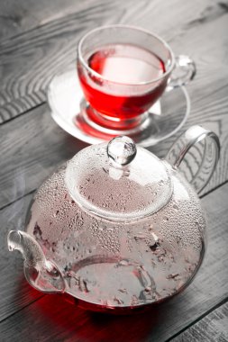 Hibiscus çay Kupası ve çaydanlık