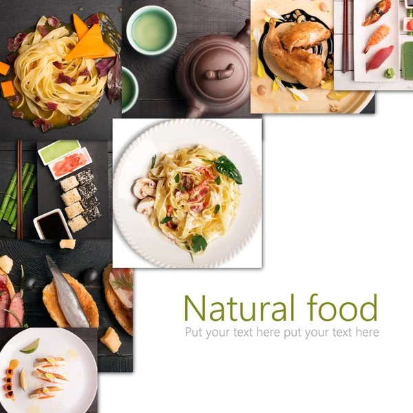 Collage alimenticio natural — Foto de Stock