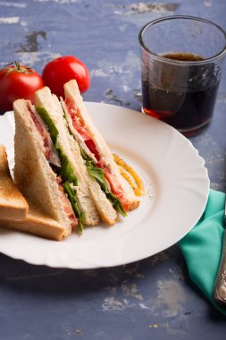 Tost tavuk ile hazırlanan sandviç