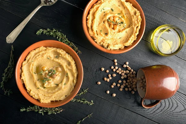 Hummus oriental tradicional — Fotografia de Stock