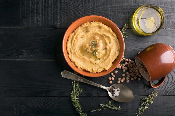 Hummus oriental tradicional — Fotografia de Stock