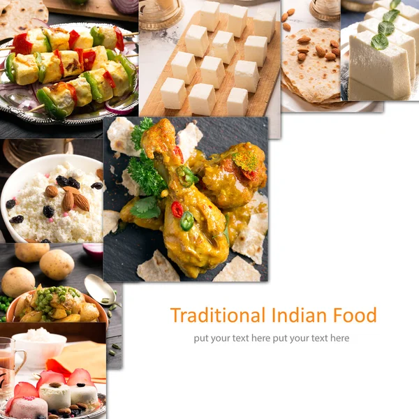 Традиційні індійські страви — стокове фото