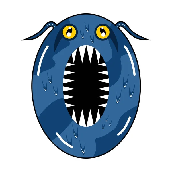 Cute Monster Vector Number — Stock Vector