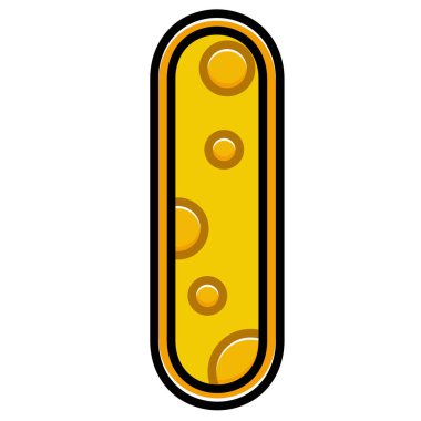 I harfi peynir çizgi film vektörü