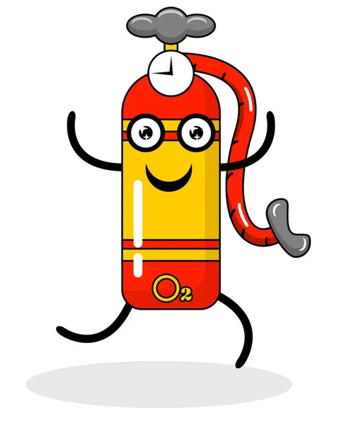 Conception Mascotte Dessin Animé Illustration Graphique Personnage Mignon Bouteille Gaz Graphismes Vectoriels