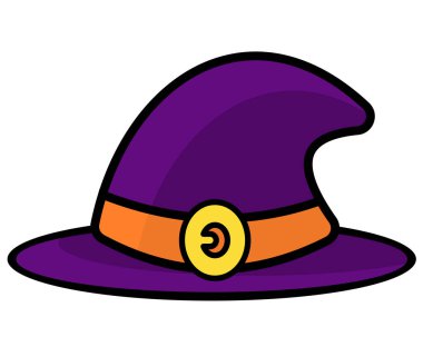 Cadılar Bayramı çizgi filmi cadı şapkası çizimi. Cadılar Bayramı için tasarım ögesi