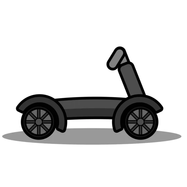 簡単な漫画スクーターの車両のベクトル図 — ストックベクタ