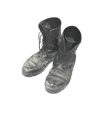 Eski siyah kirli işçiler çizme