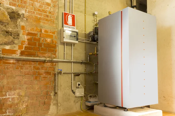 Condensing gas boiler on the room boiler