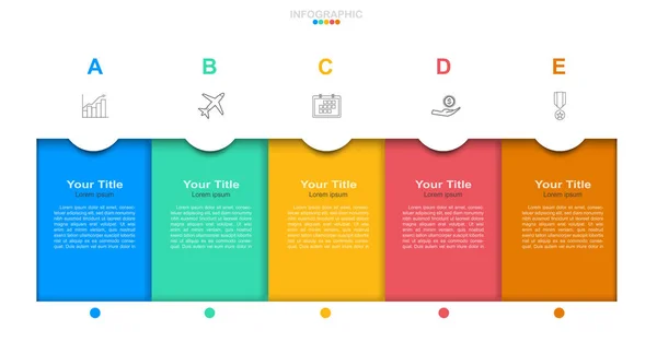 Opciones Color Vectorial Infografía Con Icono Negocio — Vector de stock