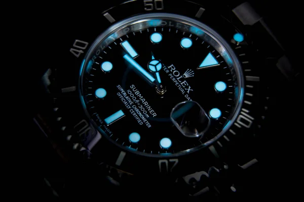 Бангкок Таиланд Июля 2019 Года Часы Rolex Submariner Оснащены Керамическим — стоковое фото