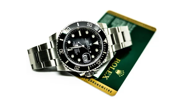 Bangkok Thailand Липня 2019 Годинник Rolex Submariner Оснащений Керамічним Безелем — стокове фото