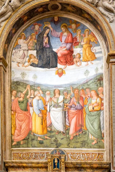 Castel Rigone, Umbria, İtalya, 20 Mayıs 2020, Madonna dei Miracoli Kilisesi. Bramante 'nin bir öğrencisi tarafından inşa edildi., 